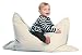 sunnypillow S Sitzsack, Outdoor & Indoor 100 x 70 cm mit 60L Styropor Füllung Sessel für Kinder & Erwachsene Sitzkissen Sofa Beanbag viele Farben und Größen zur Auswahl Cremefarben