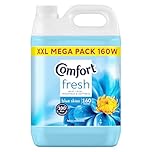 Comfort Fresh Blue Skies Fabric Conditioner Softener with Motion-Activated Fragrance Technology 100 Days of Freshness 160 washes (4.8 L)