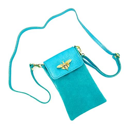 Idée cadeau idéale avec cette bandoulière pour téléphone en cuir italien