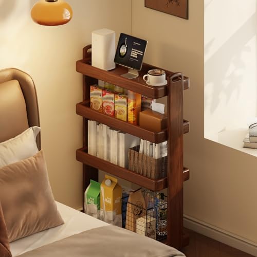 Rolling Utility Cart with Lockable Wheels, Easy Assembly, Versatile Storage for Kitchen, Bathroom, Living Room, Laundry – Stylish Compact Design for Small Spaces