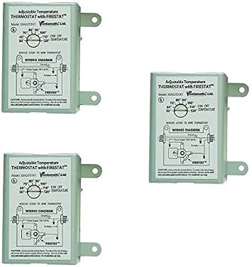 Ventamatic XXFIRESTAT 10-Amp Adjustable Programmable Thermostat with Firestat for Power Attic Ventilators, Replacement Thermostat hr k