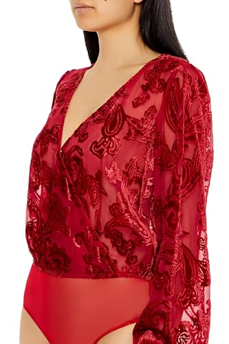 Body cruzado flocado Forever 21 de cachemira para tus looks de noche 4