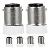 Artibetter Adattatore Portalampada B15d a E14 in Rame 6 Pezzi Convertitore Base Lampadina per Uffici e Spazi Commerciali Versatile e Flessibile