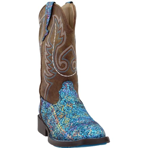 ROPER Western Boots Girls Bling Aztec Glitter Blue 09-018-1225-2063 BU2