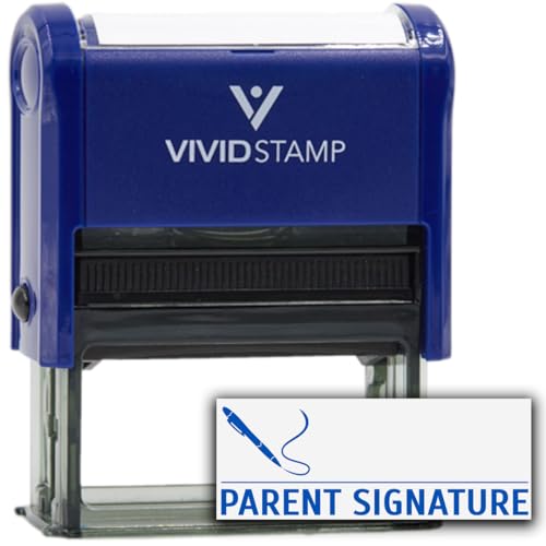 Parent Signature Teacher Self Inking Rubber Stamp (Blue Ink) - ...