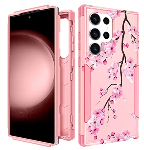 Plakill for Samsung Galaxy S23 Ultra Case - Women Cute Girls Phone Cover Cool Aesthetic Unique Design Teen Kawaii Flower Heavy Duty Protective Hard Shockproof Military Grade Funda for S23 Ultra by Plakill - Used condition - US$9.65