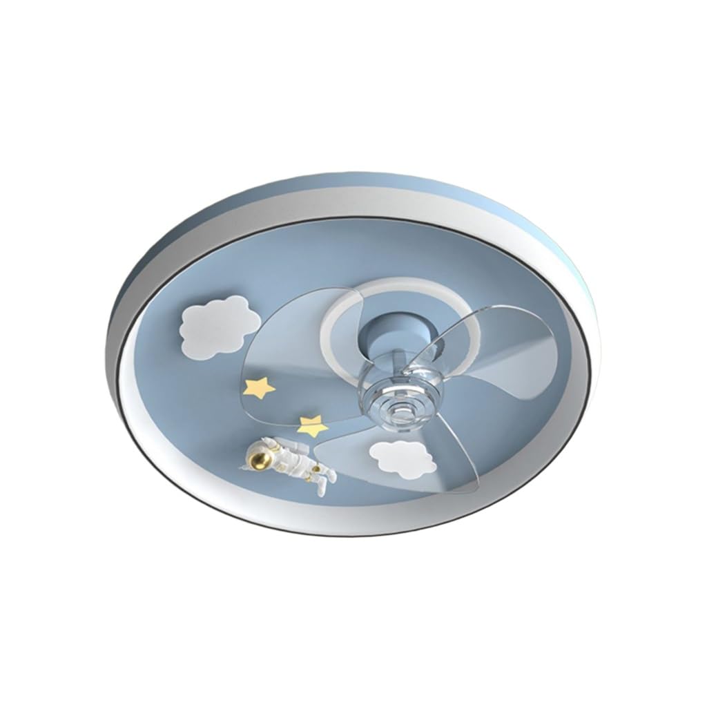 Ventilador De Techo con Luz LED Lámpara Moderna para Niños Lámpara De Techo para Habitaciones Infantiles (niños Y Niñas) Lámpara De Dormitorio con Mando A Distancia Lámpara De Salón(B)
