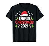 Family Christmas 2021 Matching Shirts Squad Santa Elf Funny T-Shirt