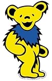 Grateful Dead - Large Yellow Dancing Bear - Sticker / Decal