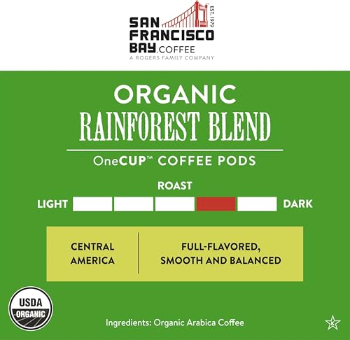 San Francisco Bay Compostable Coffee Pods - Organic Rainforest Blend (120 Ct) K Cup Compatible including Keurig 2.0, Medium Dark Roast - Thumbnail 3