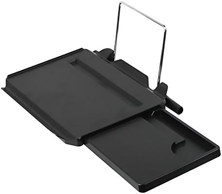 NINGBO IRING Foldable Multi-Functional Car Vehicle Seat Back Tray, Laptop Notebook Food Desk with Extended Pull Type Samll Table Drink Cup Holder,Seat Back and Steering Wheel Available