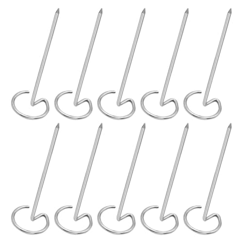BEBEMOKO 10 Piezas Brochetas de Inoxidable para Barbacoa Vertical Pinchos para Asar Parrilla Compatibles con Freidoras de Aire y Hornos Eléctricos Diseño Compacto para Fiestas y Picnics