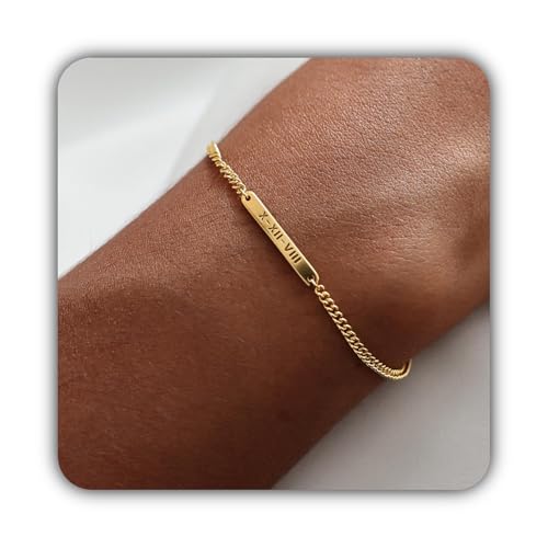 Bracelet mini barre gravé personnalisé le cadeau idéal pour Noël