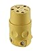 Leviton 620CV 20 Amp, 250 Volt, Cord-Outlet, Grounding, Yellow