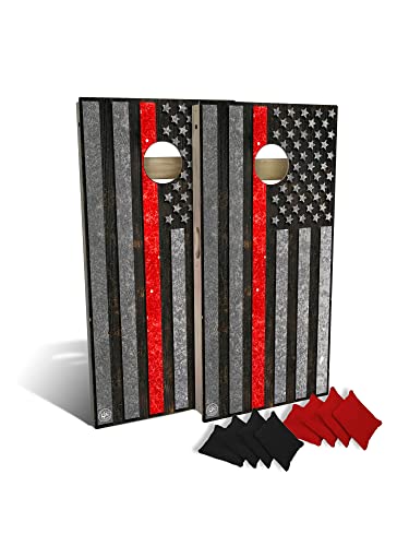 Slick Woody's Signature Cornhole Board Set with 8 Cornhole Bags, Retractable Legs and Back Bounce Brace, Premium Regulation Size