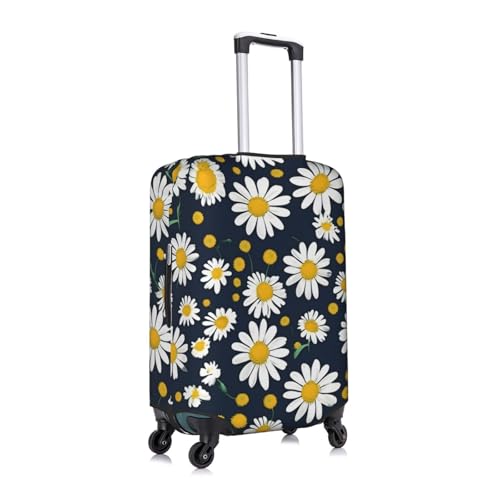 Housse de protection en polyester blanc Small motif marguerites lavable