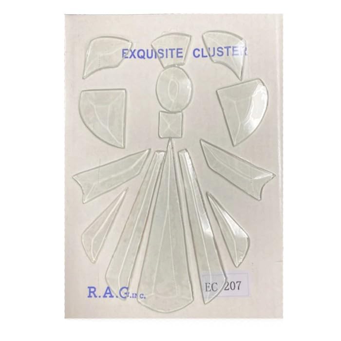5" X 9-1/4" Exquisite Clear Glass Angel Bevel Cluster EC207