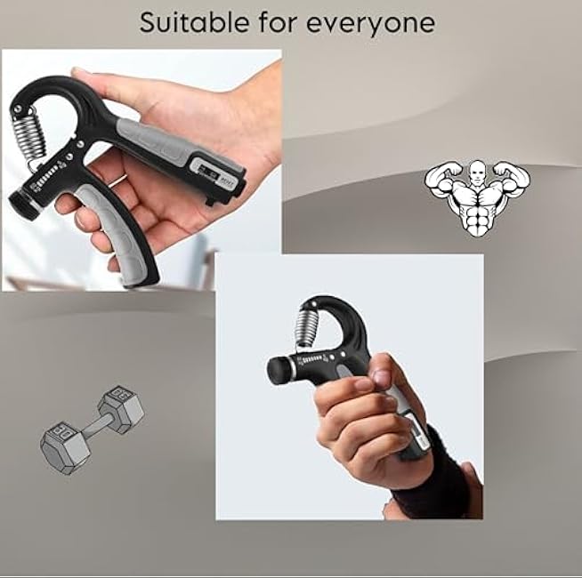 Generic 2 Set of Grip Strenght Trainer: Adjustale Hand Grip Strengthener with Resistance Ranging from 22 to 132 lbs (10 to 60 Kg), Designed for Athletes and also for everyone
