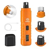 PAPIFEED Dog Nail Grinder Professional Pets, 3-Speed Electric Quiet Dog Nail Grinder, Rechargeable Dog Nail Trimmers - with 2 LED Lights/2 Grinder Wheels, for Small, Medium, Large Dogs (Orange)