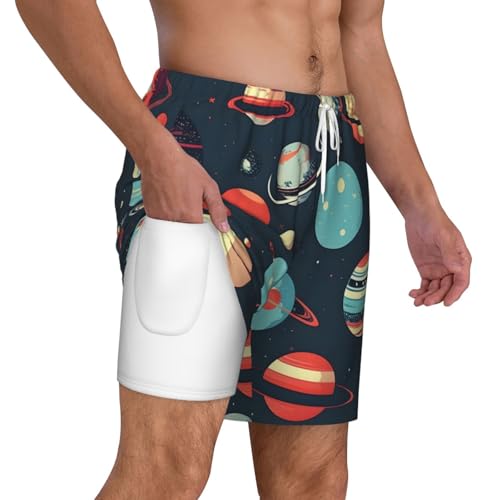 Short de bain pour homme imprimé espace idéal pour la plage - 3