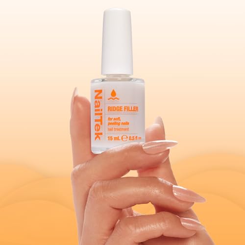 Image of Nail Tek Ridge Filler Formula 2 - Clear Ridge Filler for Nails Base Coat, Nail Strengthener Polish for Soft & Peeling Nails, 0.5 fl oz