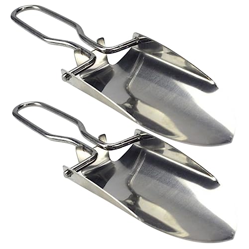 TOYANDONA 2piezas Mini Pala Plegable de Jardín Herramienta Multifunción de Acero Inoxidable para Plantar Exteriores Camping