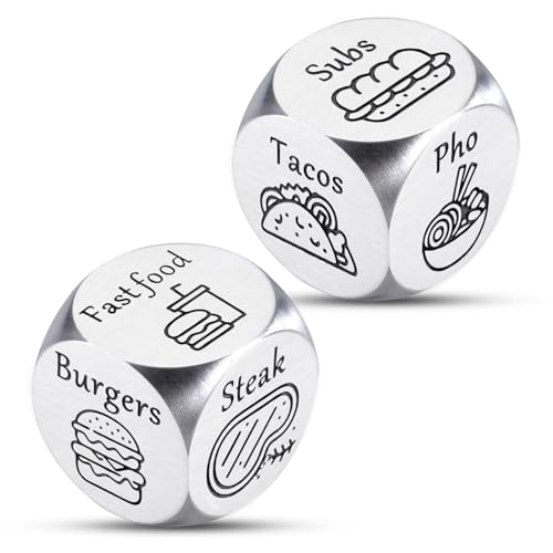 Valentines Day Gifts for Girlfriend Boyfriend, Cute Date Night Gifts, Food Decider Dice, Wedding Stuff for Couple, Anniversary Honeymoon Gifts, Birthday Gift Idea for Wife Husband