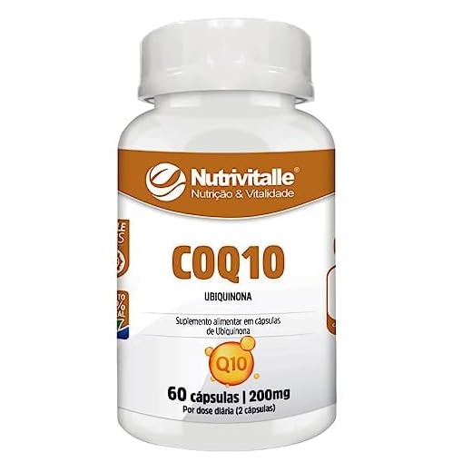 Coenzima Q10 200mg 60 Cápsulas COQ10 Ubiquinona Nutrivitalle