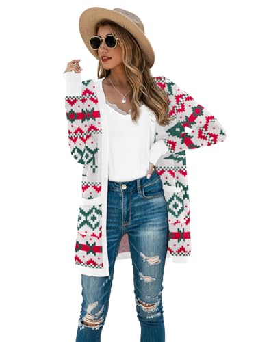Image of TASAMO Cardigan Sweaters for Women Long Sleeve Open Front Casual Knit Fall Coat Oversized Soft Outwear with Pockets