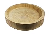 Deko Holz Schale in Form einer Baumscheibe