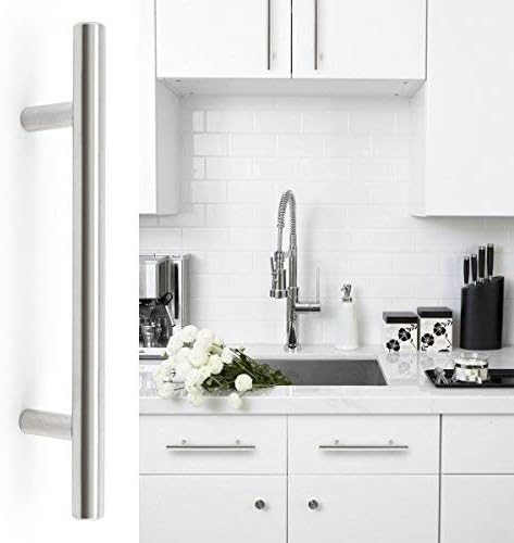 SurePromise 20x Brushed Steel T Bar Handles Kitchen Cupboard Cabinet Door Knob Furniture Drawer Pulls 96mm