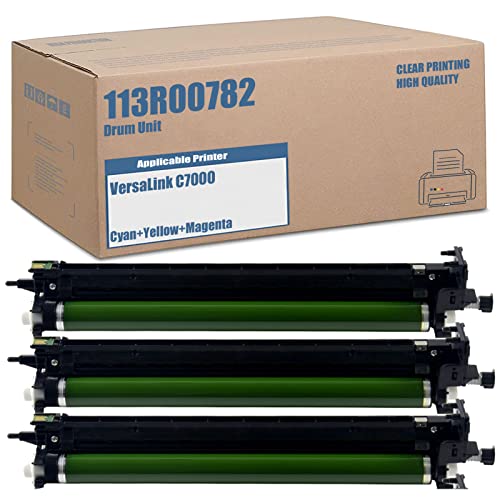 NEFSAM Remanufactured Drum Cartridges 113R00782 Compatible Drum Unit Replacement for Xerox VersaLink C7000 Printer (3PK Cyan/Magenta/Yellow)