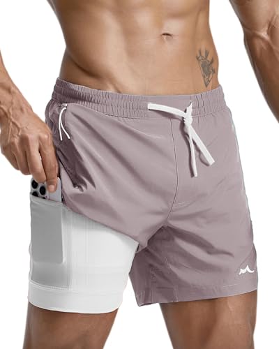 Image of maamgic Men's Athletic Running Shorts with Liner Ultra Lightweight Workout Shorts 5 inch / 7 inch