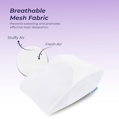 Image of Billebon Memory Foam Car Neck Pillow | Universal Headrest Cushion| Mesh Soft Fabric Hybrid| Adjustable Strap Buckle| Removable Cover| Orthopaedic Neck Support| Driving Comfort Pain Relief (Pack of 2)