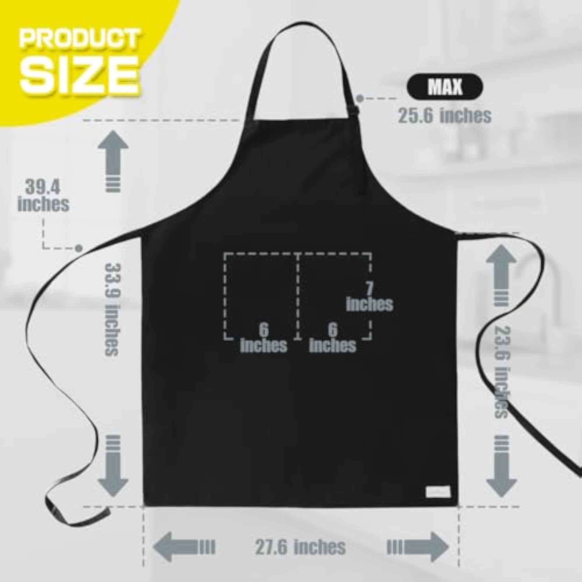 Extra Large Adjustable Apron for Men, Waterproof