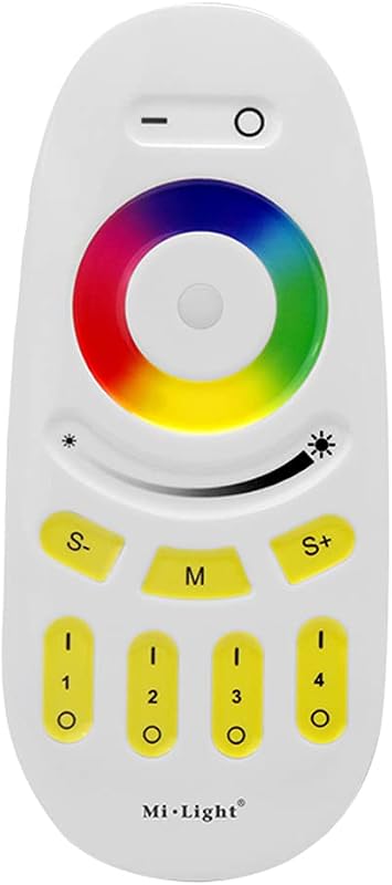 LGIDTECH FUT096 Mi.Light RGBW 4-Zone 2.4GHz RF Remote Full Touch LED Controller(Battery Excluded),Used for Miboxer RGB RGBW LED Strip Lights Controller Receiver Box FUT037 FUT038(Excluded)