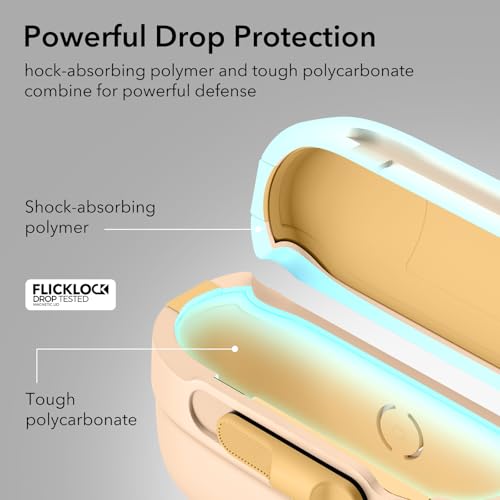 Image of ESR for AirPods Pro 2 Case (2023 /2022 /2019, 2nd /1st Gen), Compatible with Airpods Pro 2 (USB-C /Lightning Cable), MagSafe Ready, Magnetic Lid Lock, Full Drop Protection Cover with Lanyard, Yellow