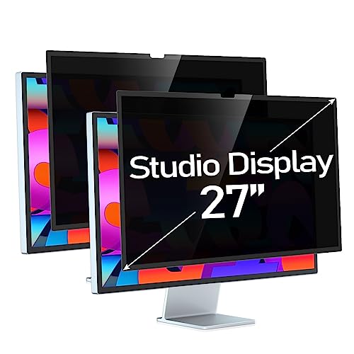 Image of FILMEXT 27 inch Privacy Screen for Monitor, 2-Pack,2022-2026 Release | Compatible with Apple Studio Display 27 inch Only, Bubble Free Computer Monitor Privacy Screen Shield Anti Blue Light Filter
