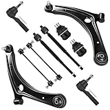 ASAPE 10 Pcs Suspension Kit - Fit 2007-2014 for Jeep Patriot 2007-2012 for Dodge Caliber, Include - Front Lower Control Arm Inner Outer Tie Rod End Sway Bar Link Lower Ball Joint OE# ES800408 K80258