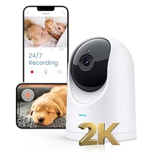 Pet Camera Indoor, 2K High Definition Dog Camera with Phone APP, Cat Camera with 24/7 Recording with Cloud/Local SD, 2-Way Audio and Video, Night Vision, Pet Motion Tracking Alarm