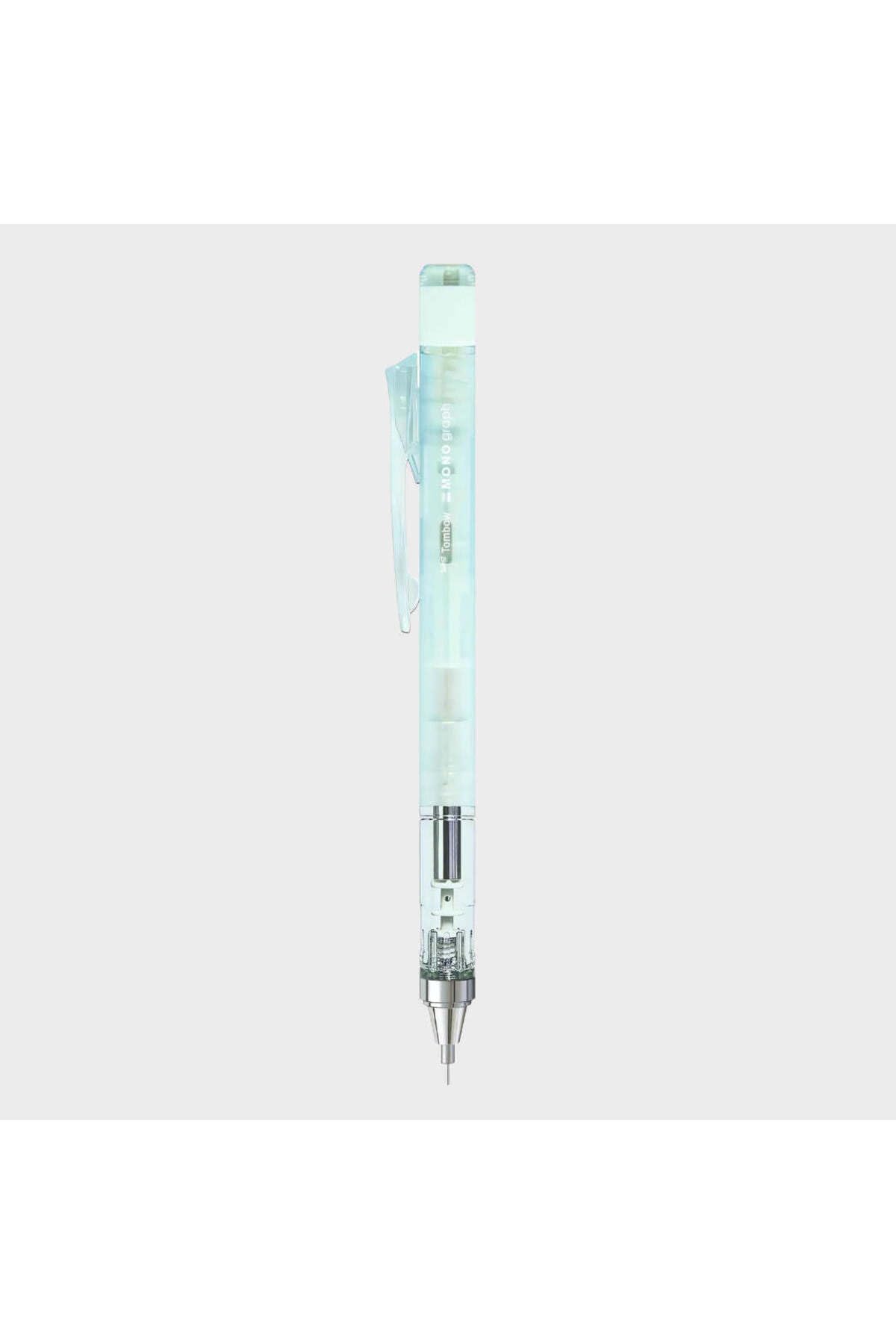 Tombow Mechanicai Kalem Mono Grafik| Yenilikçi Sarsıntı Mekanizması MONO Silgi Özellikleri | LIMITED EDITION Pastel Cam Renk| 0,5 mm| Mavi
