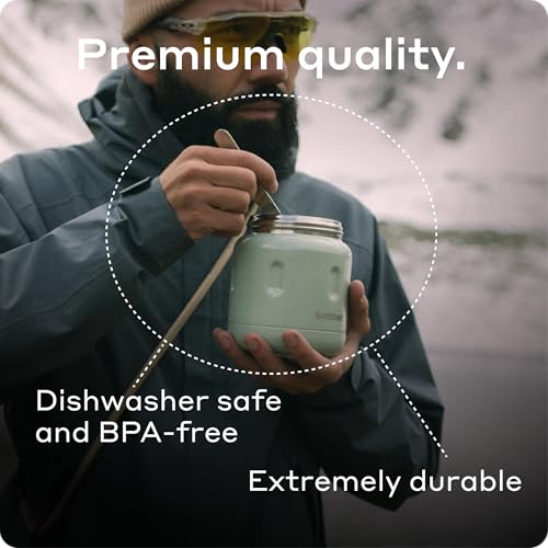 BOBBER 16 oz Insulated Stainless Steel Thermo for Hot Food, Extra-Wide Mouth Soup Container with Spoon and Bowl - Keeps Rice and Pasta Hot for 10 Hours and Salads Cold for 15 Hours (Green) by BOBBER - Image 5