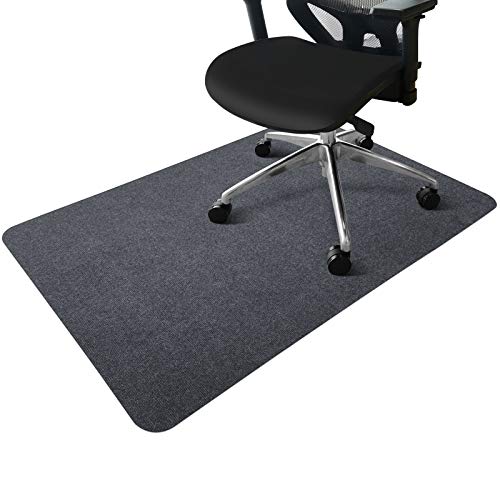 SALLOUS Chair Mat, Hard-Floor Mat for Office Home, 0.16 Thick Floor Protector Mat for Desk Chairs, Low-Pile Office Chair Mat for Hardwood Floor (Dark Gray, 55 x35 )