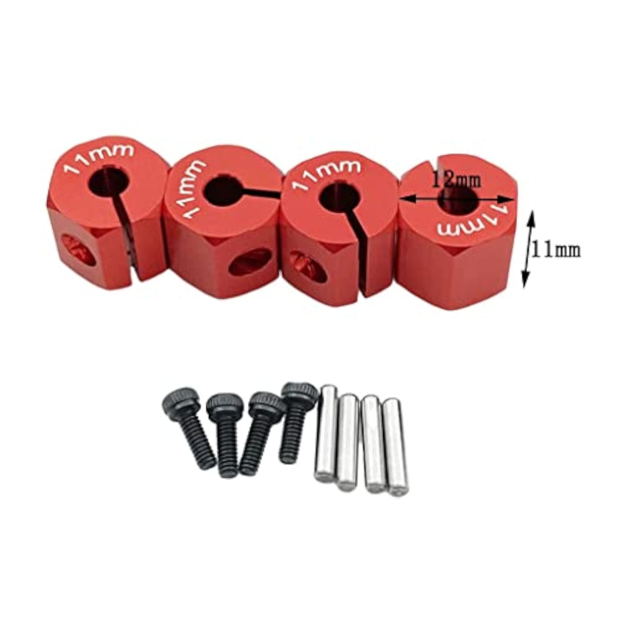 4X RC Hex Wheel Hubs Drive Adapter for SCX10 CC01