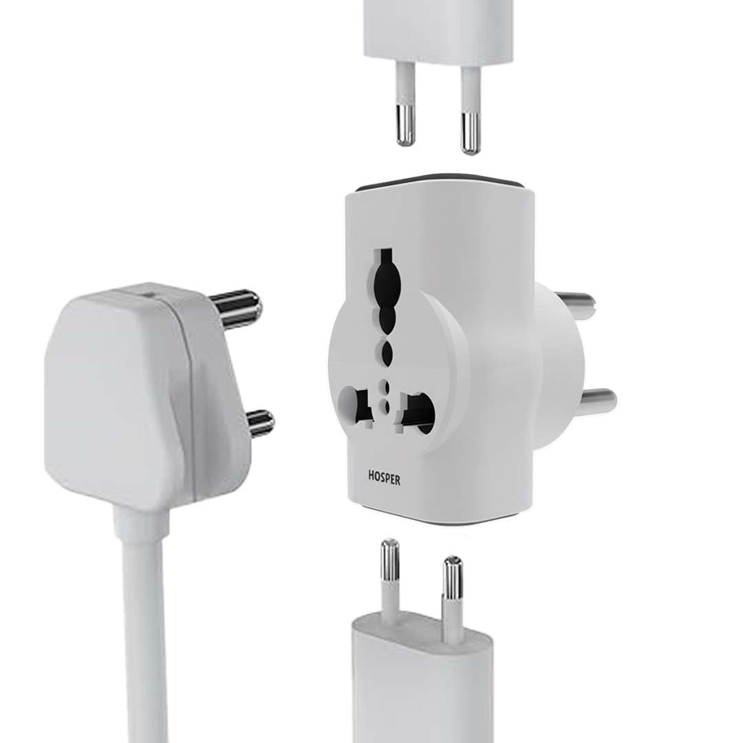 HOSPER - 6 AMP to 16 AMP Multi Plug Adapter - Converts 6A Socket to 16A- Heavy Duty Plug Top Adapter for AC, Geyser, Washing Machine, Refrigerator-picture-17