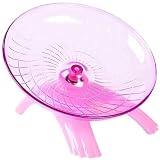 Techigher Übungsrad Silent Spinner rutschfeste Laufscheibe Für Hamster Igel Kleine Haustiere Übungsrad 7.09 x 7.09 x 4.33 Hamsterrad Hamster Fliegende Untertasse Sport Spielzeug Rosa