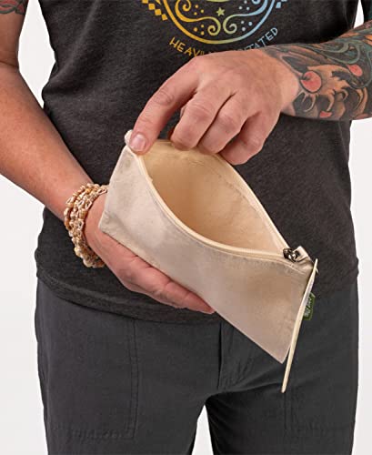 Soul Flower Large Eco Zipper Pouch (Three Little Mushrooms)2