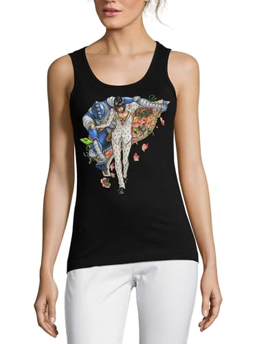 Débardeur en coton pour femme noir Anime 62 top sans manches été respirant