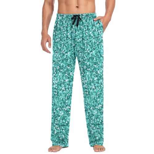 Abstract Watercolor Indigo Space Sky Stars Men's Pajama Pants Funny Lounge Sleep Pj Bottoms Big and Tall Sleepwear S3