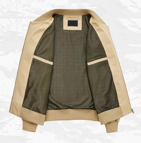 Mens Bomber Jackets Fall Winter Cotton Zip Up Army Lightweight Vintage MA-1 Windbreaker Military Flight Jacket4